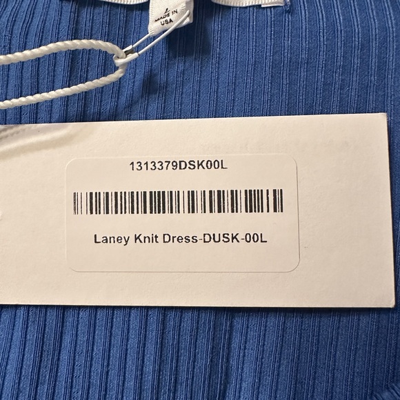 Reformation Dusk Blue Laney Knit Dress - NWT - Size L - Picture 11 of 14